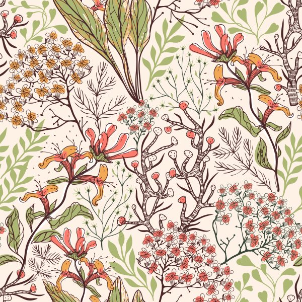 Behang Exotische Bloemen - Afbeelding 2