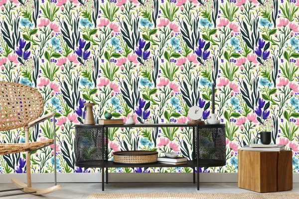 Behang Kruiden En Wilde Bloemen - Afbeelding 5