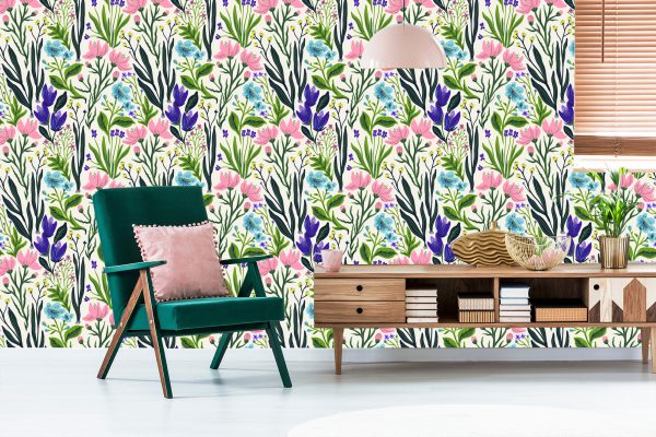 Behang Kruiden En Wilde Bloemen - Afbeelding 6