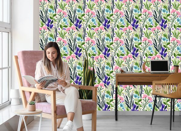 Behang Kruiden En Wilde Bloemen - Afbeelding 7