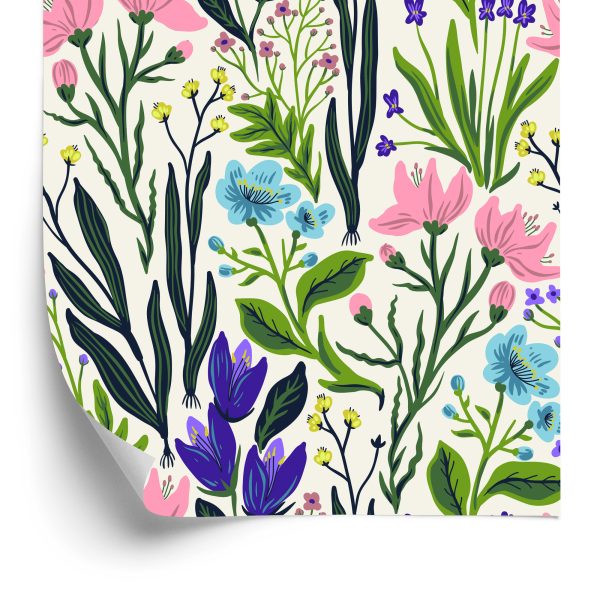 Behang Kruiden En Wilde Bloemen