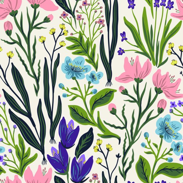 Behang Kruiden En Wilde Bloemen - Afbeelding 2