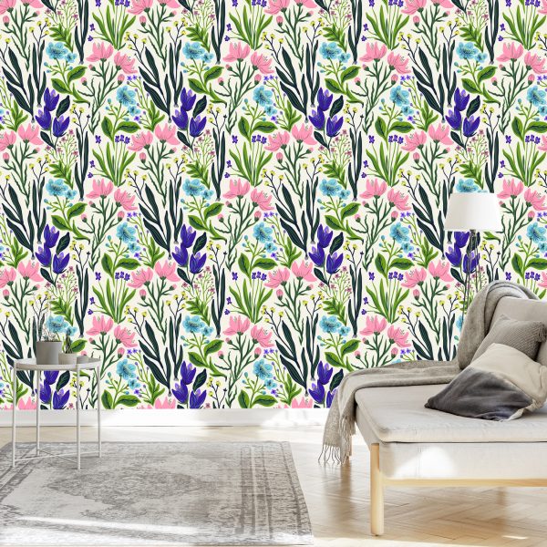 Behang Kruiden En Wilde Bloemen - Afbeelding 3