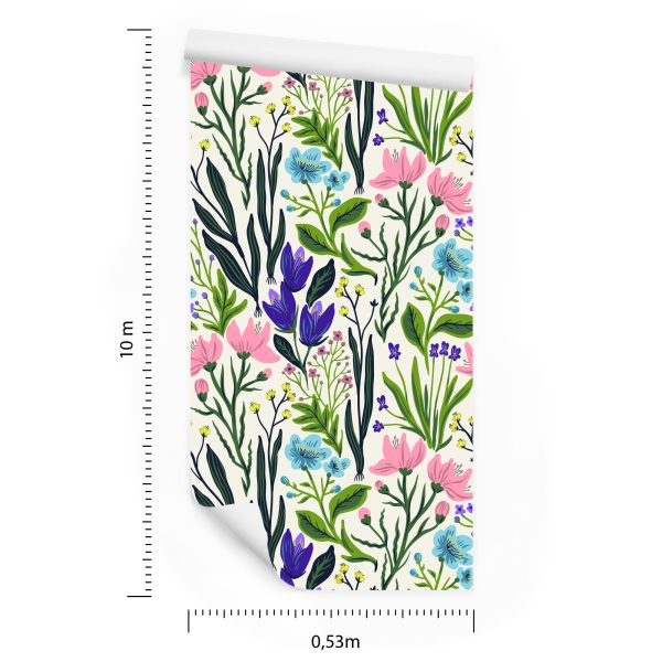 Behang Kruiden En Wilde Bloemen - Afbeelding 8