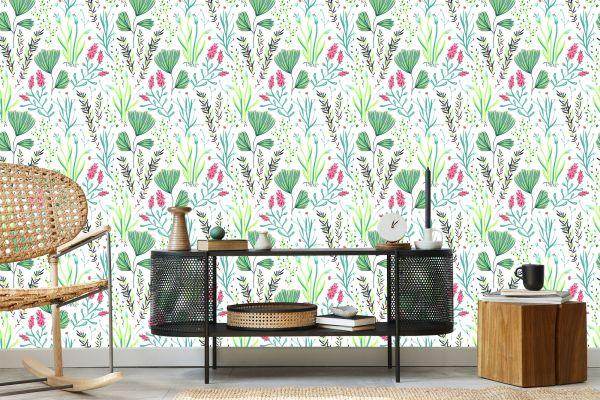 Behang Wilde Bloemen Met Kruiden - Afbeelding 5