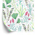Behang Wilde Bloemen Met Kruiden
