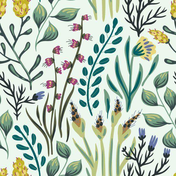 Behang Bloemen En Veldplanten - Afbeelding 2