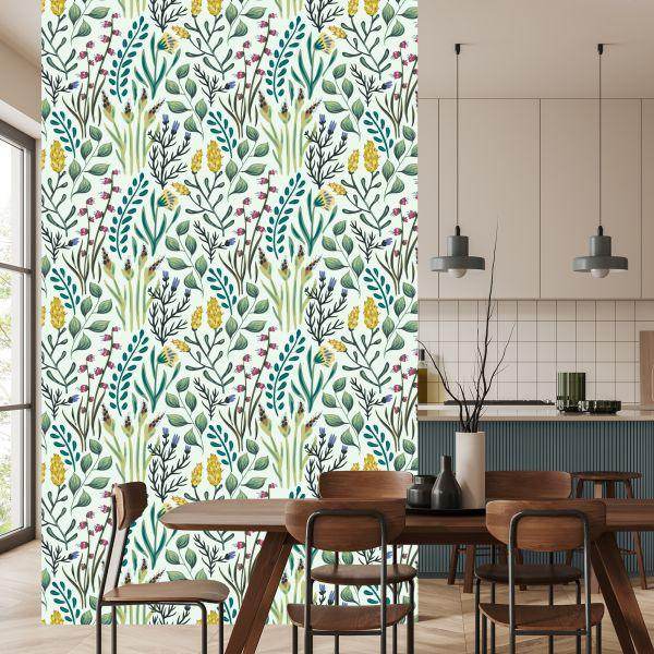 Behang Bloemen En Veldplanten - Afbeelding 4