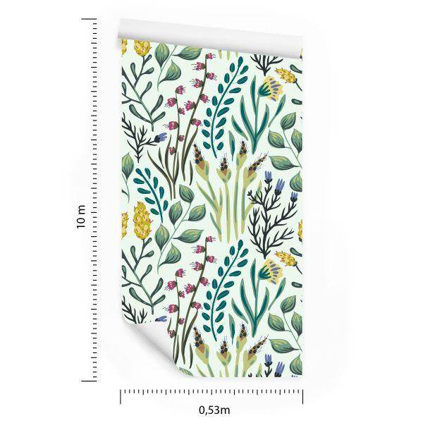 Behang Bloemen En Veldplanten - Afbeelding 8