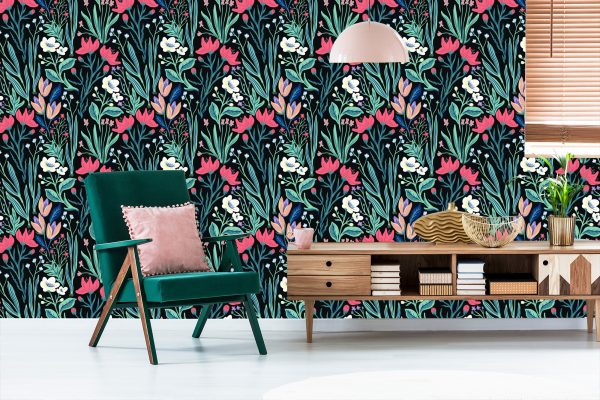 Behang Veld Bloemen - Afbeelding 6