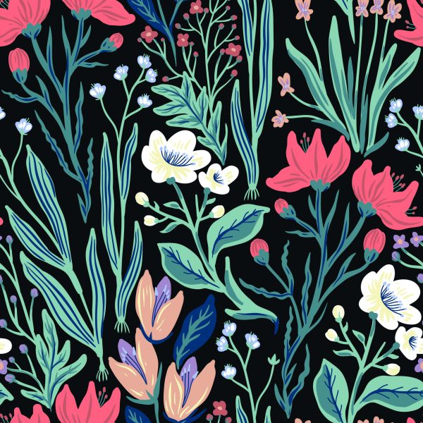 Behang Veld Bloemen - Afbeelding 2