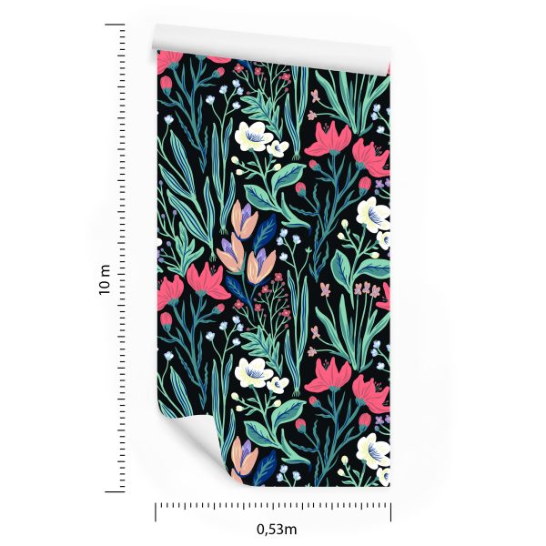 Behang Veld Bloemen - Afbeelding 8