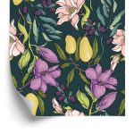 Behang Bloemen Met Fruit
