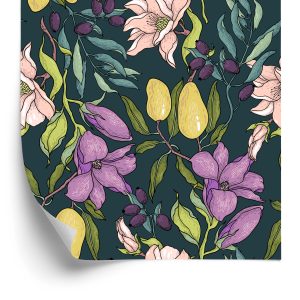Behang Bloemen Met Fruit