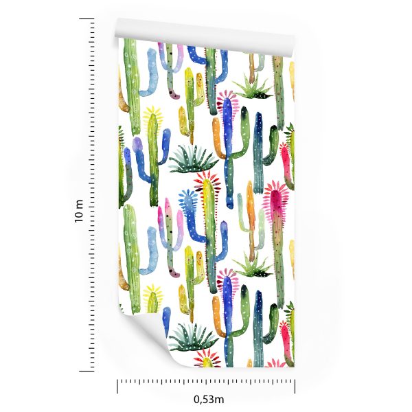 Behang Kleurrijke Cactussen - Afbeelding 8