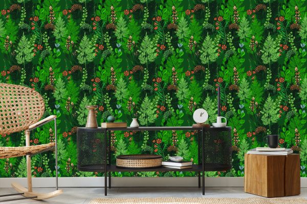 Behang Bosvaren Met Bloemen - Afbeelding 5