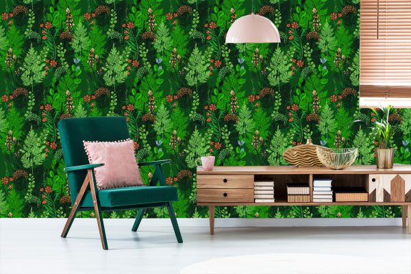 Behang Bosvaren Met Bloemen - Afbeelding 6