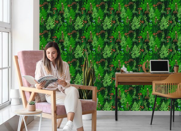 Behang Bosvaren Met Bloemen - Afbeelding 7