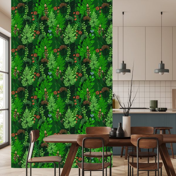 Behang Bosvaren Met Bloemen - Afbeelding 4