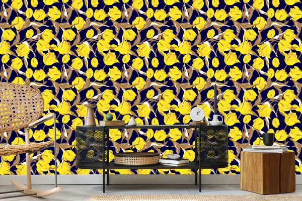 Behang Gele Tulpen - Afbeelding 5