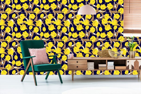 Behang Gele Tulpen - Afbeelding 6
