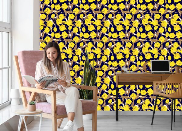 Behang Gele Tulpen - Afbeelding 7