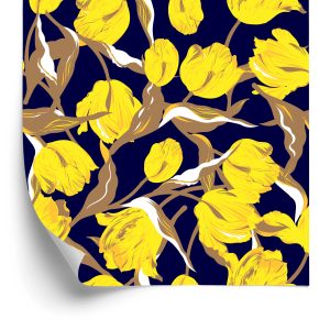 Behang Gele Tulpen