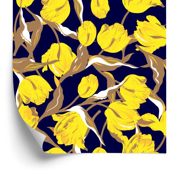 Behang Gele Tulpen