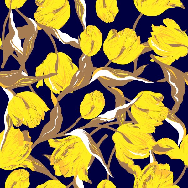 Behang Gele Tulpen - Afbeelding 2