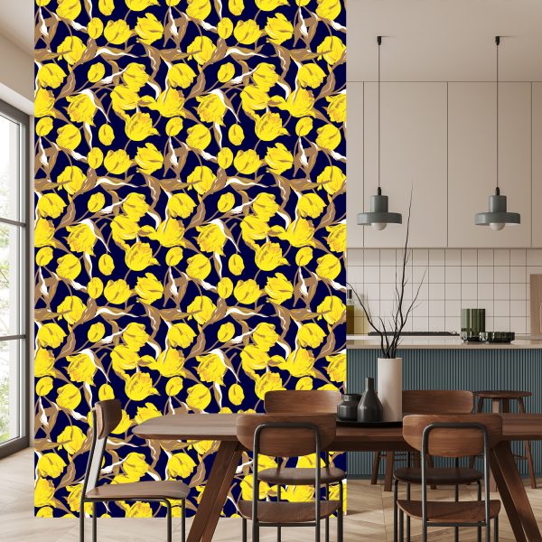 Behang Gele Tulpen - Afbeelding 4