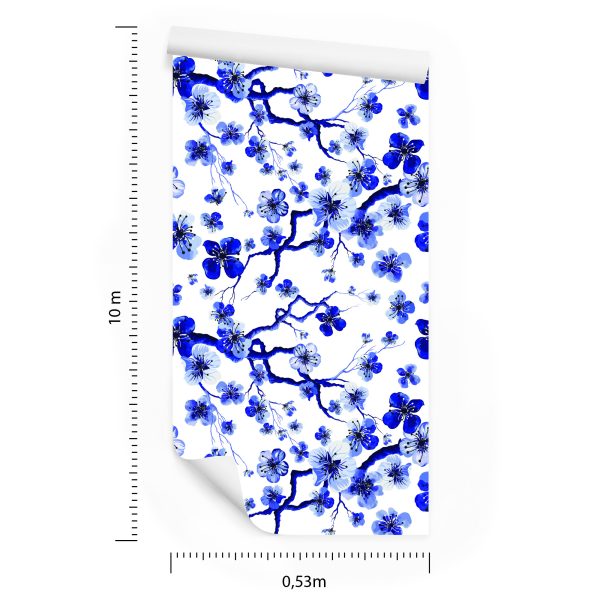 Behang Voor De Slaapkamer Kersenbloesem Takjes Planten 3D - Afbeelding 8