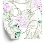 Behang Hortensia's Met Kettingen