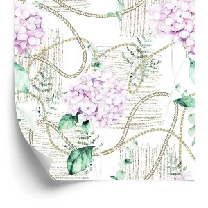 Behang Hortensia's Met Kettingen