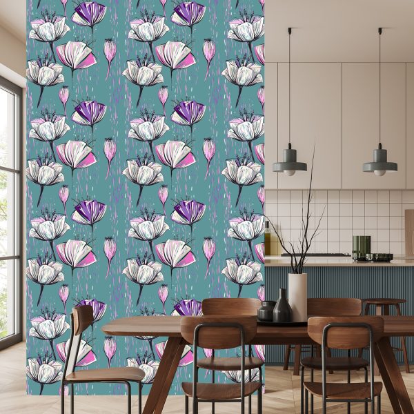Behang Geschilderde Tulpen - Afbeelding 4