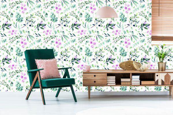 Behang Takjes Met Bloemen - Afbeelding 6
