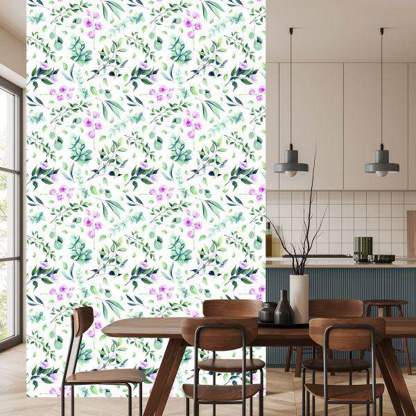Behang Takjes Met Bloemen - Afbeelding 4