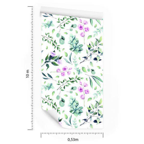 Behang Takjes Met Bloemen - Afbeelding 8