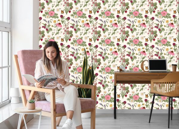 Behang Seizoensfruit Met Bloemen - Afbeelding 7