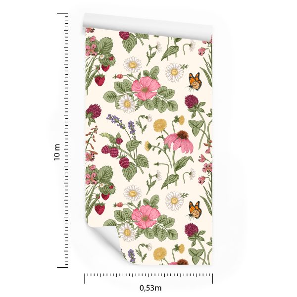 Behang Seizoensfruit Met Bloemen - Afbeelding 8