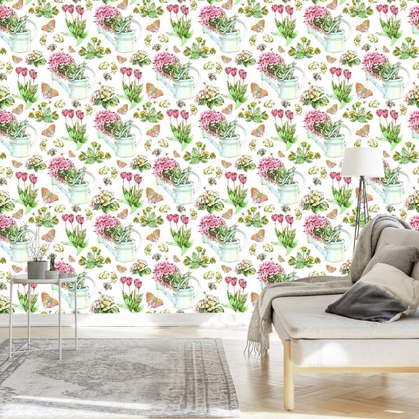 Behang Bloemen In Konewka - Afbeelding 3