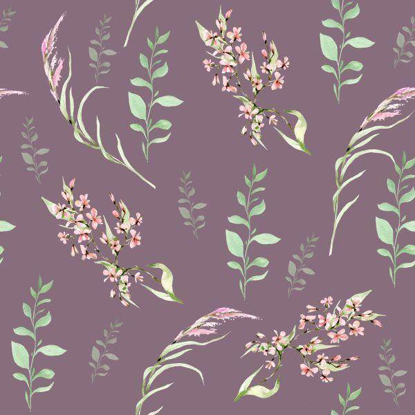 Behang Geschilderde Wilde Bloemen - Afbeelding 2