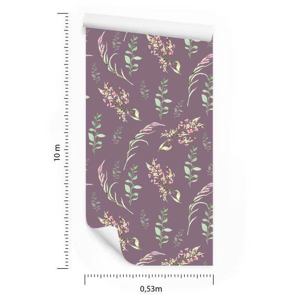 Behang Geschilderde Wilde Bloemen - Afbeelding 8