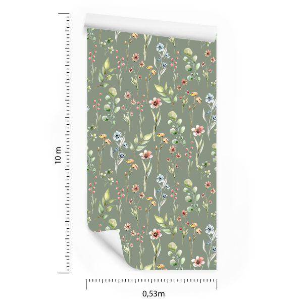 Behang Lentebloemen, Bladeren, 3D, Voor In De Woonkamer - Afbeelding 8