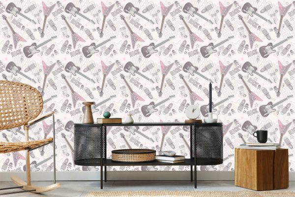 Behang Muziek Collage - Afbeelding 5