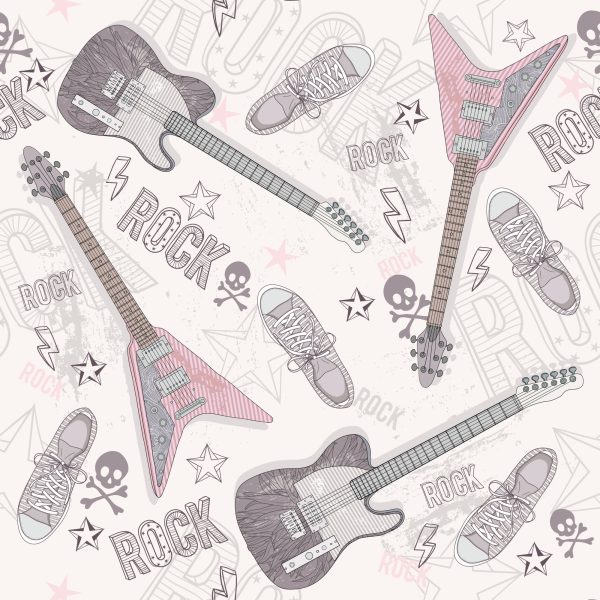 Behang Muziek Collage - Afbeelding 2