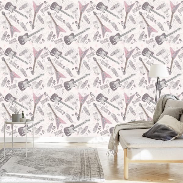 Behang Muziek Collage - Afbeelding 3