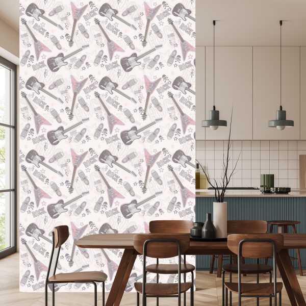Behang Muziek Collage - Afbeelding 4