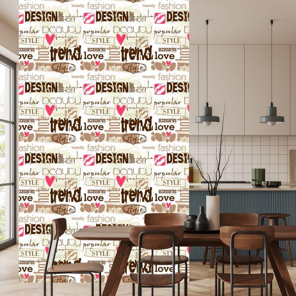 Behang Stijlvolle Ondertitels - Afbeelding 4