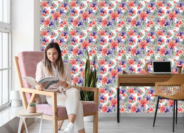 Behang Kleurrijke Lentebloemen - Afbeelding 7