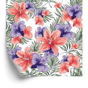 Behang Kleurrijke Lentebloemen